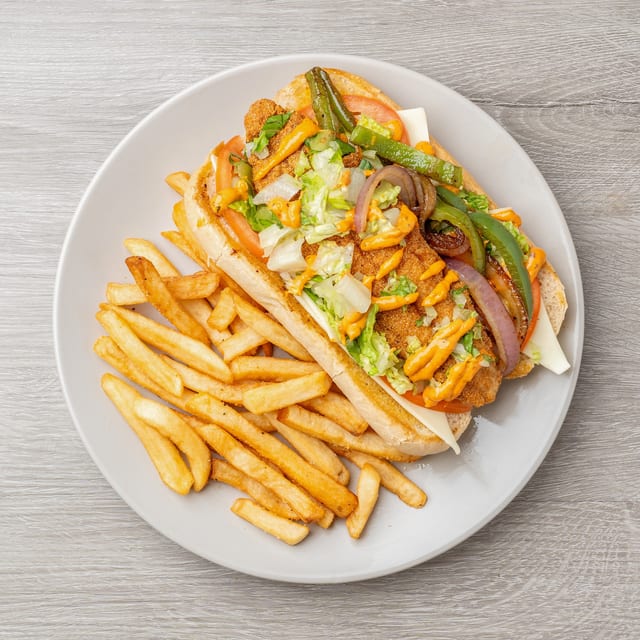 Catfish Po' Boy Sandwich.