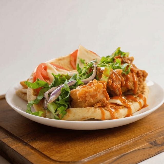 Shrimp Po' Boy Sandwich.