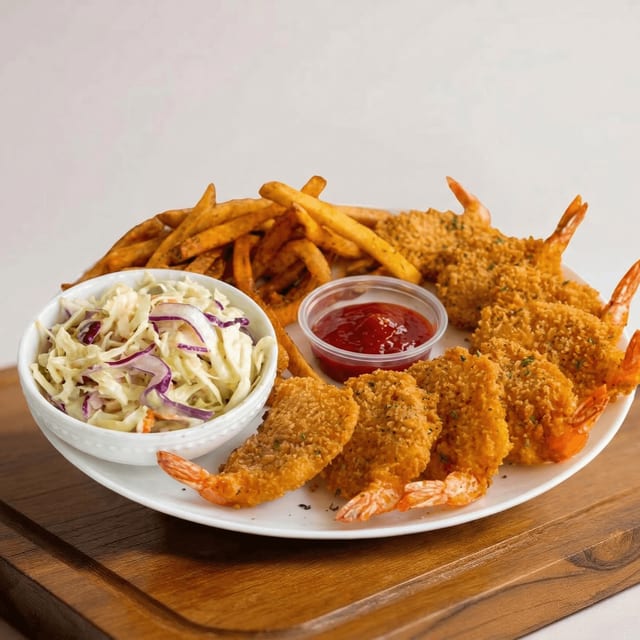 Butterflied Shrimp Dinner.